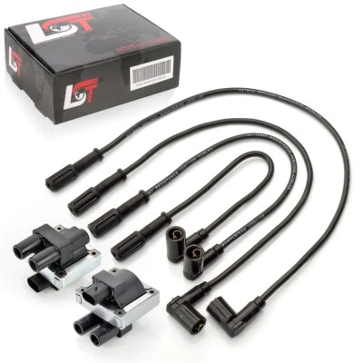 Juego de cables de encendido + bobina de encendido módulo de encendido unidad de encendido para Fiat Punto 176 1.1 1.2 Panda Foto 1 de 4