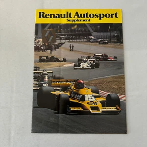 Vintage Renault Racing Supplement Magazine F1 Formula One ELF Renault 5 Gordini - Picture 1 of 13