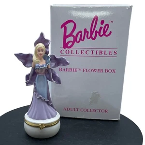 2002 Mattel Avon exklusive blonde Barbie Blume Schmuckschatulle Orchidee Sammlerstück - Bild 1 von 9