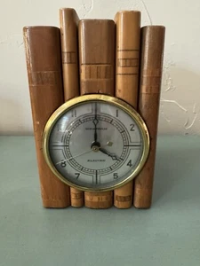 AERO CRAFTSMEN WALTHAM ELECTRIC Reloj de madera de libros Bibliotecario Amante de los libros - Imagen 1 de 8
