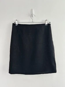 Boden British Tweed by Moon Skirt Women's Wool Black Lined Size 8 - Picture 1 of 7