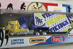 NFL 1995 Minnesota Vikings SEMI TRUCK matchbox Limited Edition WHITE ROSE - Picture 1 of 5