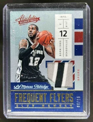 2016-17 Absolute LaMarcus Aldridge Frequent Flyer Patch Prime #4/10 Spurs - Image 1 of 2