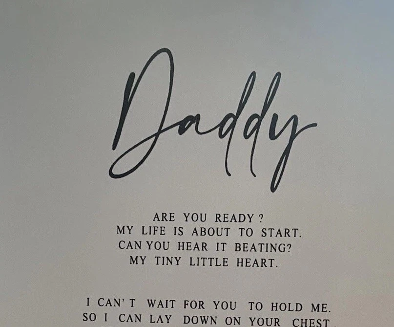 To New Daddy To Be From The Bump - Pregnancy New Baby Dad Father  - W/envelope - Image 1 of 4
