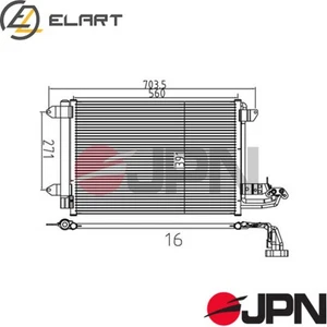 CONDENSER AIR CONDITIONING 60C9140-JPN FOR VW GOLF/PLUS JETTA/III EOS AUDI - Picture 1 of 7