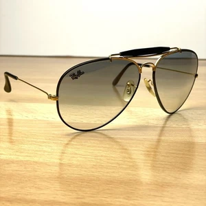 Gafas de sol vintage B&L Ray-Ban Outdoorsman II doradas negras RF7392 Bausch Lomb EE. UU. - Imagen 1 de 21