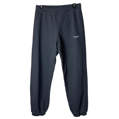 Calça Acne Studios feminina média preta algodão selo fana lounge jogger streetwear - Imagem 1 de 4