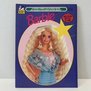 VTG 90's Golden Barbie Super Jumbo Coloring Activity Book 1996 UNUSED NEW READ - Picture 1 of 8