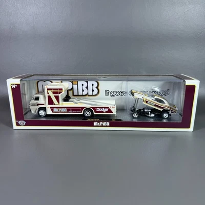 M2 Machines Mr. Pibb 1966 Dodge L600 COE 1971 Dodge Challenger Funny Car Diecast - Image 1 of 4