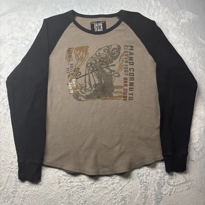 Calvin Klein Jeans Men's Long Sleeve Waffle Sweater Graphic Print Size Large L - Image 1 of 4