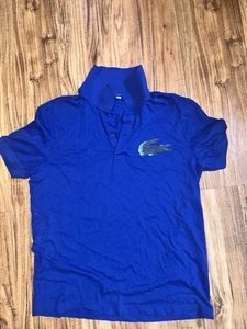 Camisa Polo Lacoste Para Hombre Talla M 4 Azul Grande Triple Gator Logo Rugby - Imagen 1 de 4
