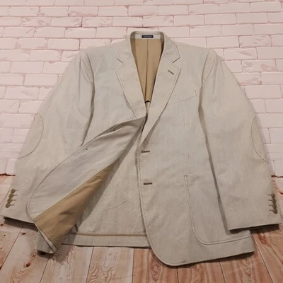 Blazer Abrigo Deportivo Stafford Dos Botones Para Hombre Grande Corto Calce Clásico Sin Estructura Foto 1 de 4