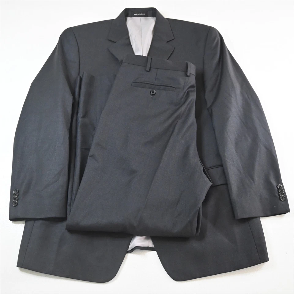 Michael Kors 44R 38x30 Gray 100% Wool Mens Jacket Pants Suit - Image 1 of 4