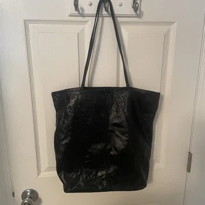 Latico Nora Vertical Leather Tote Bag Handtasche Black Double Strap Handbag - Bild 1 von 12