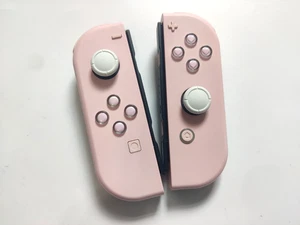 Sakura Pink Custom Joy-Con for Nintendo Switch – Heart Glass Buttons - Picture 1 of 4