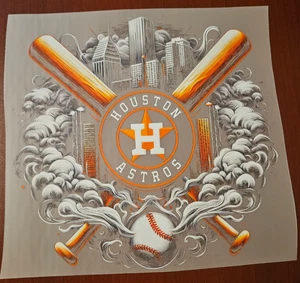 Houston Astros Colorful 8" DTF Heat Transfer Iron On FREE Shipping (C1/1) - Picture 1 of 1