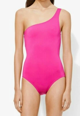 NWT PROENZA SCHOULER M One Piece Swimsuit one shoulder hot pink maillot  - Image 1 of 3