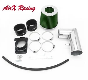 AirX Racing Black-Green For 2002-2006 Mitsubishi Lancer 2.0L L4 Air Intake Kit - Foto 1 di 4