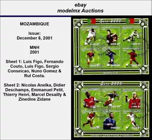 Mozambique - 2001, Eurocup 2000, France Champion - Two Sheets With F.D.Cancels. - Picture 1 of 1
