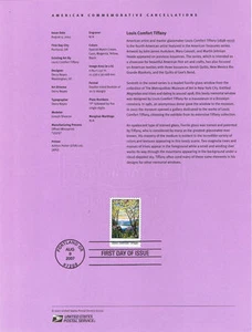 #0731 41c Louis Comfort Tiffany Cut Glass #4165 Souvenir Page - Picture 1 of 1