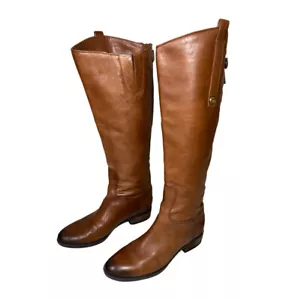 Sam Edelman Penny Women's Riding Boots Sz 6 Brown Leather Knee High Boho Western - Picture 1 of 6