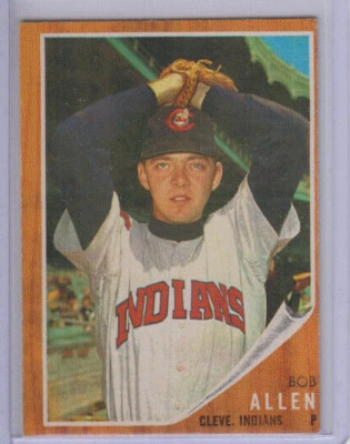 BOB ALLEN 1962 Topps Baseball # 543 High Series SP Short Printed Indians Ex +  - Image 1 of 2