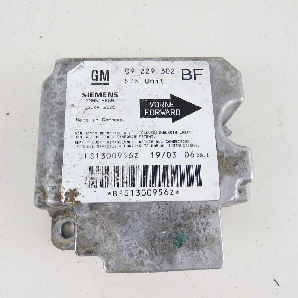 Centralina airbag 09229302 Opel Astra G 1998-2004 usata (47160) - Immagine 1 di 1