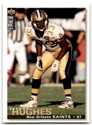 1995 Upper Deck Collector's Choice Tyrone Hughes New Orleans Saints #159 - Image 1 of 2