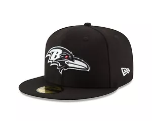 Baltimore Ravens New Era Black & White 59FIFTY eng anliegende Mütze - Schwarz - Bild 1 von 6