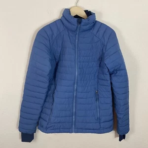Columbia Omni-Heat Puffer Jacket Zip Up Blue Pockets XK0677 Women's S - Picture 1 of 17