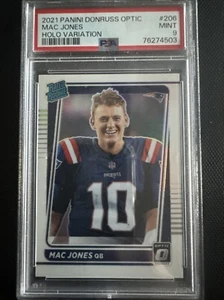 2021 Panini Donruss Optic Mac Jones Holo Variation Rated Rookie PSA 9 Mint - Picture 1 of 3