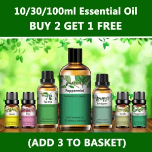 10ML 30ML 100ML Essential Oil Pure and Natural Aromatherapy Diffuser Oils - Picture 1 of 44