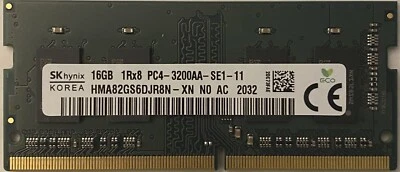 RAM SK Hynix DDR4-3200 16GB HMA82GS6DJR8N-XN 1Rx8 PC4-25600 SODIMM Memory - Image 1 of 3