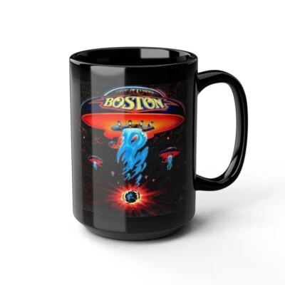 Classic Rock Boston Band Vintage Coffee Mug 15oz Rock Band Coffee Mugs