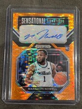 MARKQUIS NOWELL 2023-24 Panini Prizm Draft Picks Orange Pulsar AUTO # 42/49