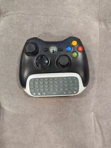 OEM Microsoft XBOX 360 Black Wireless Controller + Chatpad - Tested & Working - Picture 1 of 3
