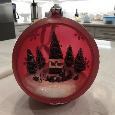 Mr. Christmas Jumbo Escena Brillante Adorno Grande Animado Musical Iluminado Rojo Foto 1 de 4