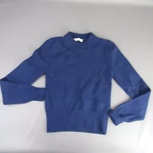 Zara Navy Blue Sweater Girls Size M Youth Medium Pullover Nylon Blend - Picture 1 of 6