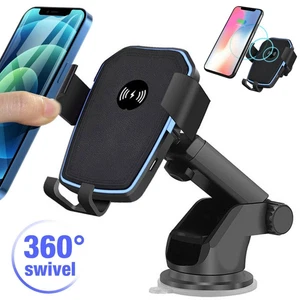 Car Phone Holder Mount Wireless 10W Quick Charger Air Vent for Samsung iPhone 14 - Picture 1 of 12