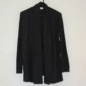 Calvin Klein Cardigan Pullover Damen grau Langarm drapiert vorne offen Gr. M - Bild 1 von 6
