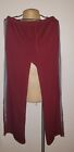 Wet Seal Pull On Stretch Cotton Wide Leg Track Athletic Pants  XL Red Wine NWOT