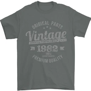 Camiseta Hombre Vintage Año 43 Cumpleaños 1982 100% Algodón - Imagen 1 de 2