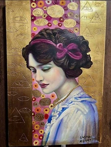 Gustav Klimt oil on canvas signed - Picture 1 of 1