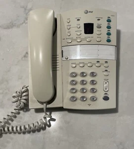 AT&T White/Beige Corded Tapeless Digital Telephone Answering System 1825 - Zdjęcie 1 z 7