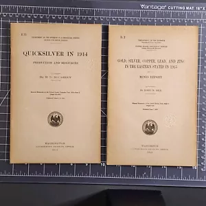 U.S. Geological Survey Quicksilver Mines Report Lot Gold Silver Eastern 1915 - Imagen 1 de 10