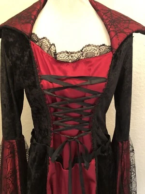 Elvira Blk Medieval Renaissance Gothic Corset Gown Steampunk Cosplay Costume XL - Image 1 of 4