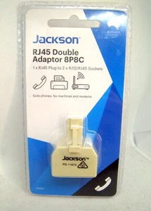 Brand New Jackson RJ45 Double Adaptor 8P8C (RJ45 to RJ12/RJ45 Sockets) - Picture 1 of 2