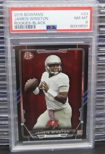 2015 Bowman Rookies Black Jameis Winston 23 PSA 8 Near Mint Rookie RC FSU Saints