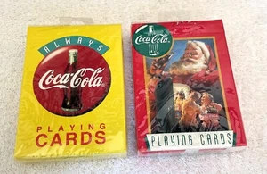 NOS Coca Cola Collectibles - (2) COKE Playing Card Decks 1994-1995 Sealed - Picture 1 of 5