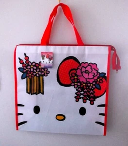 Hello Kitty Kimono  Shopping Bag Large Tote Zipper Japan Exclusive Cute Gift ! - Picture 1 of 10
